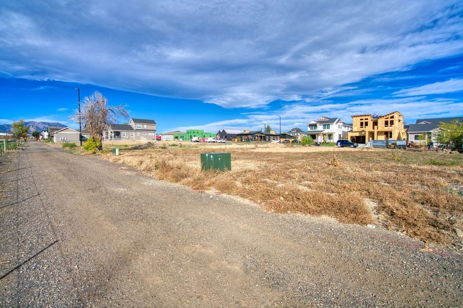 Aerial view of the buildable lot at 110 W William Street, Old Town Superior, Colorado